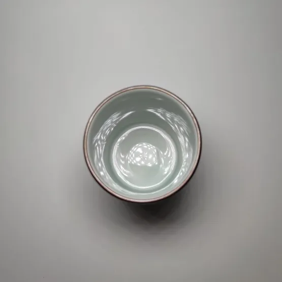 Taza De T Japonesa Con Ondas Azules