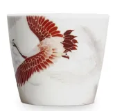 Vaso de porcelana "Grulla Carmesí"