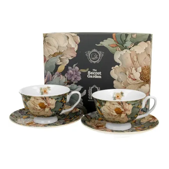 Set 2 Tazas "Peony" de Porcelana